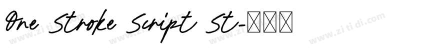 One Stroke Script St字体转换 One Stroke Script St字体转换
